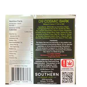 Chocolate Bark- 150mg 2:1 Ratio Hemp Derived Delta 9 THC & CBD